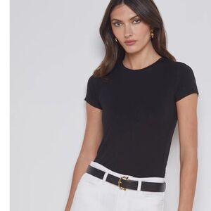 L’Agence Fitted Tee Black Size XS‎